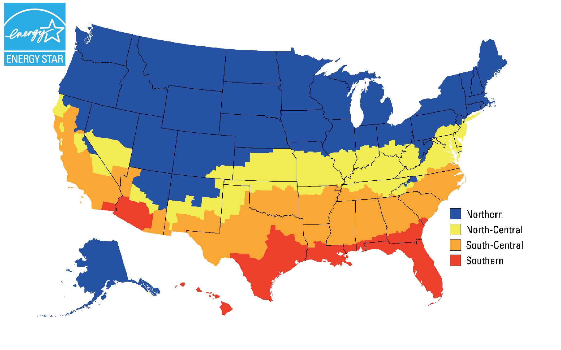 Energy Star Climate Zone Map