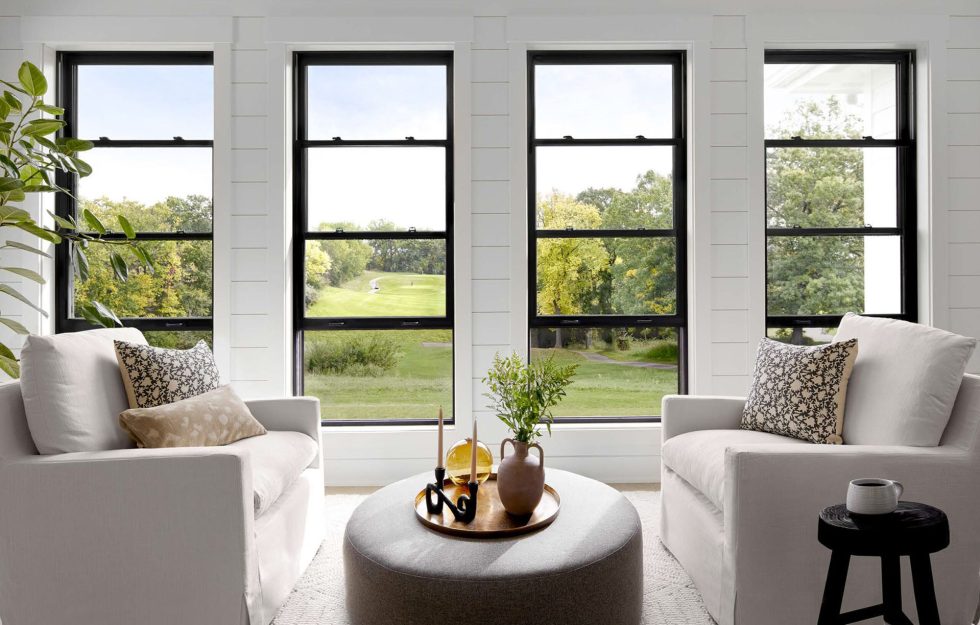 Contemporary home with Pella Vista windows